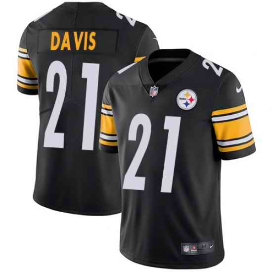 Nike Steelers #21 Sean Davis Black Team Color Mens Stitched NFL Vapor Untouchable Limited Jersey